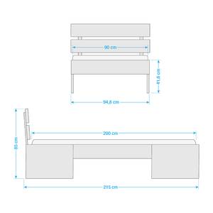 Futonbett Tinda 90 x 200cm - Kein Bettkasten