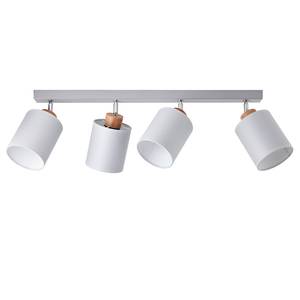 Plafondlamp Vonnie textielmix/staal - 4 lichtbronnen - Grijs