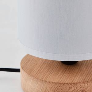 Lampe Vonnie I Tissu mélangé / Partiellement en chêne massif - 1 ampoule