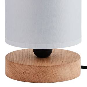 Lampe Vonnie I Tissu mélangé / Partiellement en chêne massif - 1 ampoule