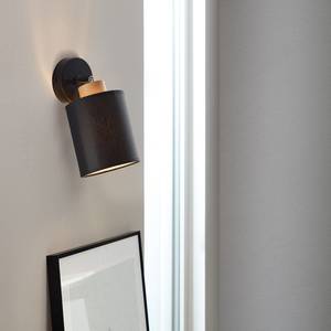 Wandlamp Vonnie textielmix/staal - 1 lichtbron - Zwart