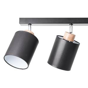 Plafondlamp Vonnie textielmix/staal - 4 lichtbronnen - Zwart