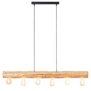 Hanglamp Trabo II deels massief grenenhout/staal - 6 lichtbronnen