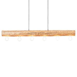 Hanglamp Trabo II deels massief grenenhout/staal - 6 lichtbronnen