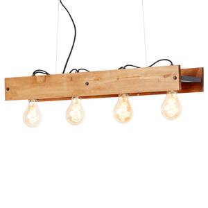 Hanglamp Calandra I deels massief grenenhout/ijzer - 4 lichtbronnen