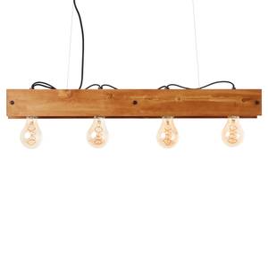Hanglamp Calandra I deels massief grenenhout/ijzer - 4 lichtbronnen