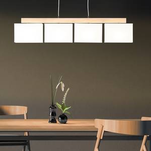 Hanglamp Rayan textielmix/staal - 4 lichtbronnen