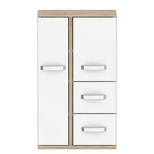 Armoire de salle de bain Frejus Blanc brillant / Imitation chêne Sonoma :