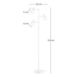 Staande lamp KOLIND 3 lichtbronnen Glanzend goudkleurig metaal/Amberkleurig glas