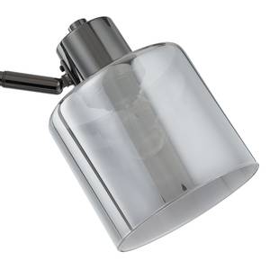 Stehleuchte KOLIND 3-flammig Metall Grau glänzend / Rauchglas
