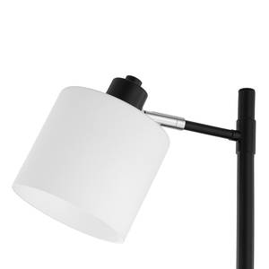 Lampadaire KOLIND 1 ampoules Noir métal / Verre blanc opalin