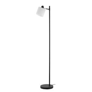 Lampadaire KOLIND 1 ampoules Noir métal / Verre blanc opalin