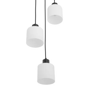 Hanglamp KOLIND 3 lichtbronnen Zwart metaal/Wit opaalglas
