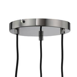 Hanglamp KOLIND 3 lichtbronnen Glanzend grijs metaal/Rookglas