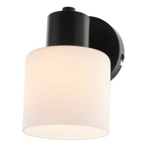 Wandlamp KOLIND Zwart metaal/Wit opaalglas