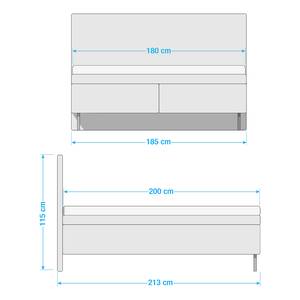 Boxspring myNap Aquablauw - 180 x 200cm