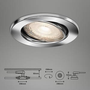 LED-inbouwlamp Sten III ijzer - 3 lichtbronnen