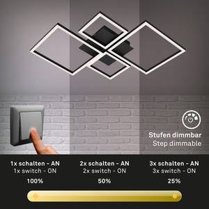 LED-Deckenleuchte Frame V Polycarbonat / Eisen - 1-flammig