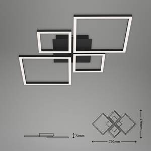 LED-plafondlamp Frame V polycarbonaat/ijzer - 1 lichtbron