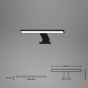 Éclairage salle de bain Dun Polycarbonate / Fer - 1 ampoule - Largeur : 30 cm