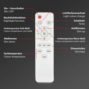 LED-plafondlamp Manny Pro polycarbonaat/ijzer - 1 lichtbron