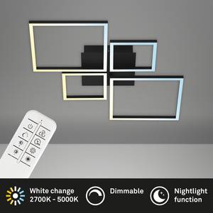 LED-Deckenleuchte Frame X Polycarbonat / Eisen - 1-flammig