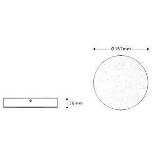 Plafonnier Flame Star I Polycarbonate / Fer - 1 ampoule - Argenté - Diamètre : 16 cm