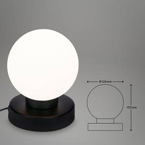 Tafellamp Pulu opaalglas/ijzer - 1 lichtbron - Zwart