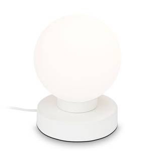 Lampe Pulu Verre opalin / Fer - 1 ampoule - Blanc