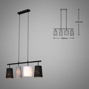 Suspension Shades II Coton / Fer - 4 ampoules