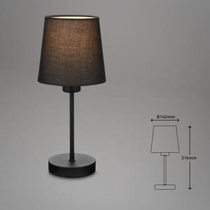 Tafellamp Noa katoen/ijzer - 1 lichtbron - Zwart