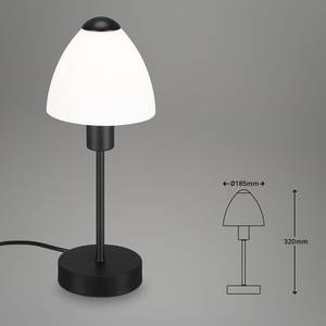 Lampe Manino Verre opalin / Fer - 1 ampoule - Noir