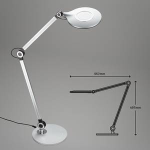 Lampe Office Polycarbonate - 1 ampoule - Argenté