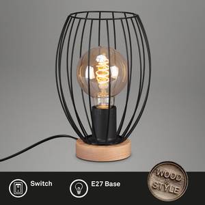 Tafellamp Waktu ijzer/deels massief rubberboomhout - 1 lichtbron