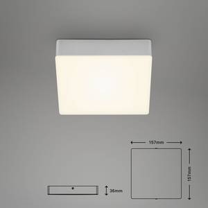 LED-Deckenleuchte Flame II Polycarbonat / Eisen - 1-flammig - Silber - Breite: 16 cm
