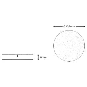 LED-Deckenleuchte Flame Star I Polycarbonat / Eisen - 1-flammig - Weiß - Durchmesser: 16 cm