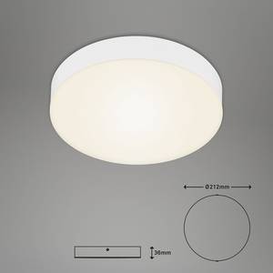 LED-Deckenleuchte Flame I Polycarbonat / Eisen - 1-flammig - Weiß - Durchmesser: 21 cm