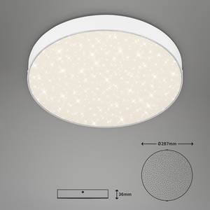 LED-plafondlamp Flame Star I polycarbonaat/ijzer - 1 lichtbron - Wit - Diameter: 29 cm