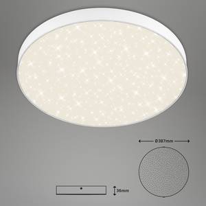 LED-plafondlamp Flame Star I polycarbonaat/ijzer - 1 lichtbron - Wit - Diameter: 39 cm