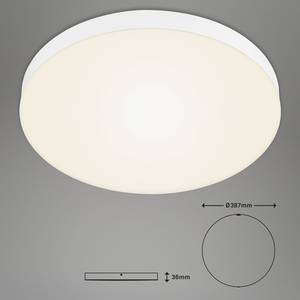 LED-Deckenleuchte Flame I Polycarbonat / Eisen - 1-flammig - Weiß - Durchmesser: 39 cm