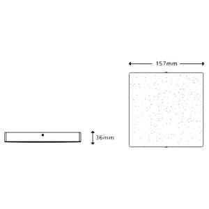 LED-Deckenleuchte Flame Star II Polycarbonat / Eisen - 1-flammig - Weiß - Breite: 16 cm