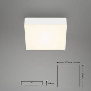 LED-Deckenleuchte Flame II Polycarbonat / Eisen - 1-flammig - Weiß - Breite: 16 cm