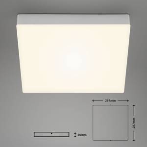 LED-Deckenleuchte Flame II Polycarbonat / Eisen - 1-flammig - Silber - Breite: 29 cm