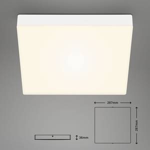 LED-plafondlamp Flame II polycarbonaat/ijzer - 1 lichtbron - Wit - Breedte: 29 cm