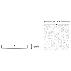 LED-plafondlamp Flame Star II polycarbonaat/ijzer - 1 lichtbron - Zilver - Breedte: 21 cm