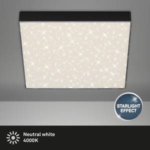 LED-plafondlamp Flame Star II polycarbonaat/ijzer - 1 lichtbron - Zwart - Breedte: 29 cm