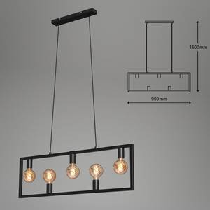 Hanglamp Kotak ijzer - 5 lichtbronnen