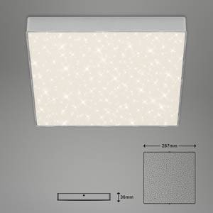 LED-plafondlamp Flame Star II polycarbonaat/ijzer - 1 lichtbron - Zilver - Breedte: 29 cm