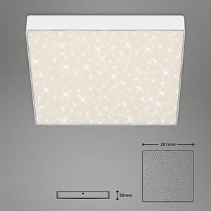 LED-plafondlamp Flame Star II polycarbonaat/ijzer - 1 lichtbron - Wit - Breedte: 29 cm