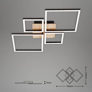 LED-plafondlamp Frame VII polycarbonaat/ijzer - 1 lichtbron